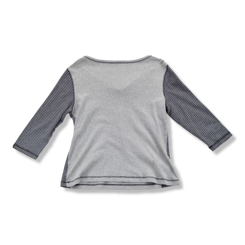 Karen Scott Women's Sport Long-Sleeve Crewneck Sweatshirt Gray Size Large - Picture 2 of 2